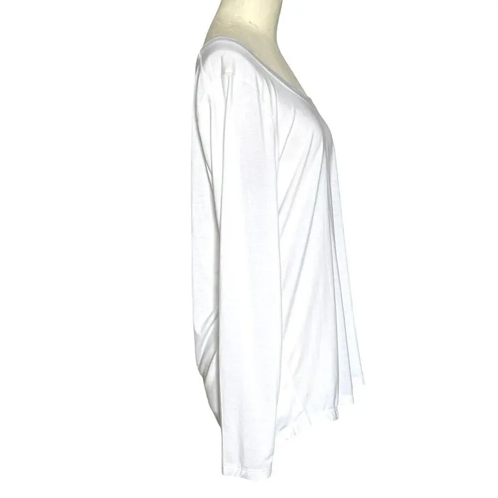 Athleta White Long Sleeve Top Womens Size Small - Picture 2 of 4
